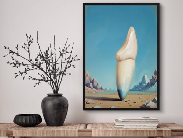 Surrealism Solitary Incisor Print - Dentist Wall Art - Image 3