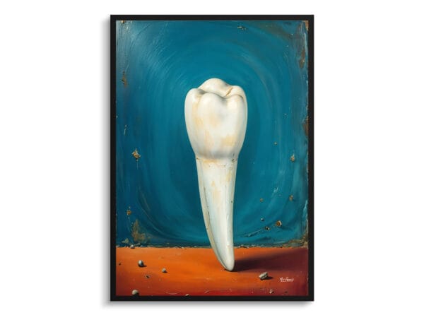 Surrealism Premolar in Blue Print - Dentist Wall Art